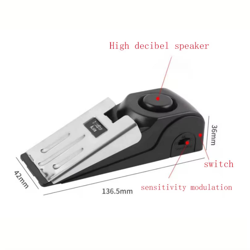 The Pocket Bodyguardâ„¢: 2-in-1 Double Protection Door Security Set (Red Lock + 120dB Alarm) - Fits 99% of Doors