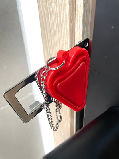 Upgraded Portable Door Lock [Universal Fit] - Heavy Duty Travel Safety Device for Hotels, Airbnbs & Apartments (Gen-3 Dual Holes)
