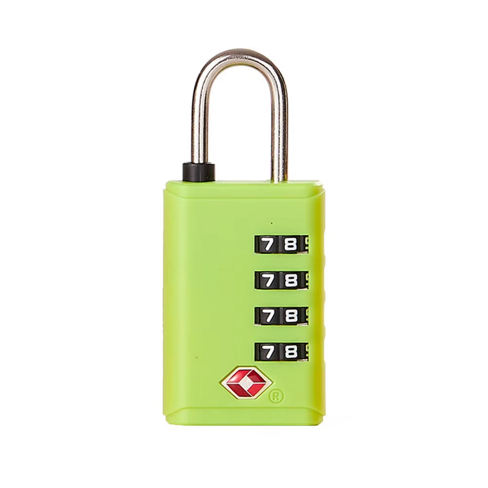 Portable Padlock TSA 4 Dial Digit Customs Lock Combination Lock Anti-Theft Lock Safely Code Lock Luggage Lock Protect Security