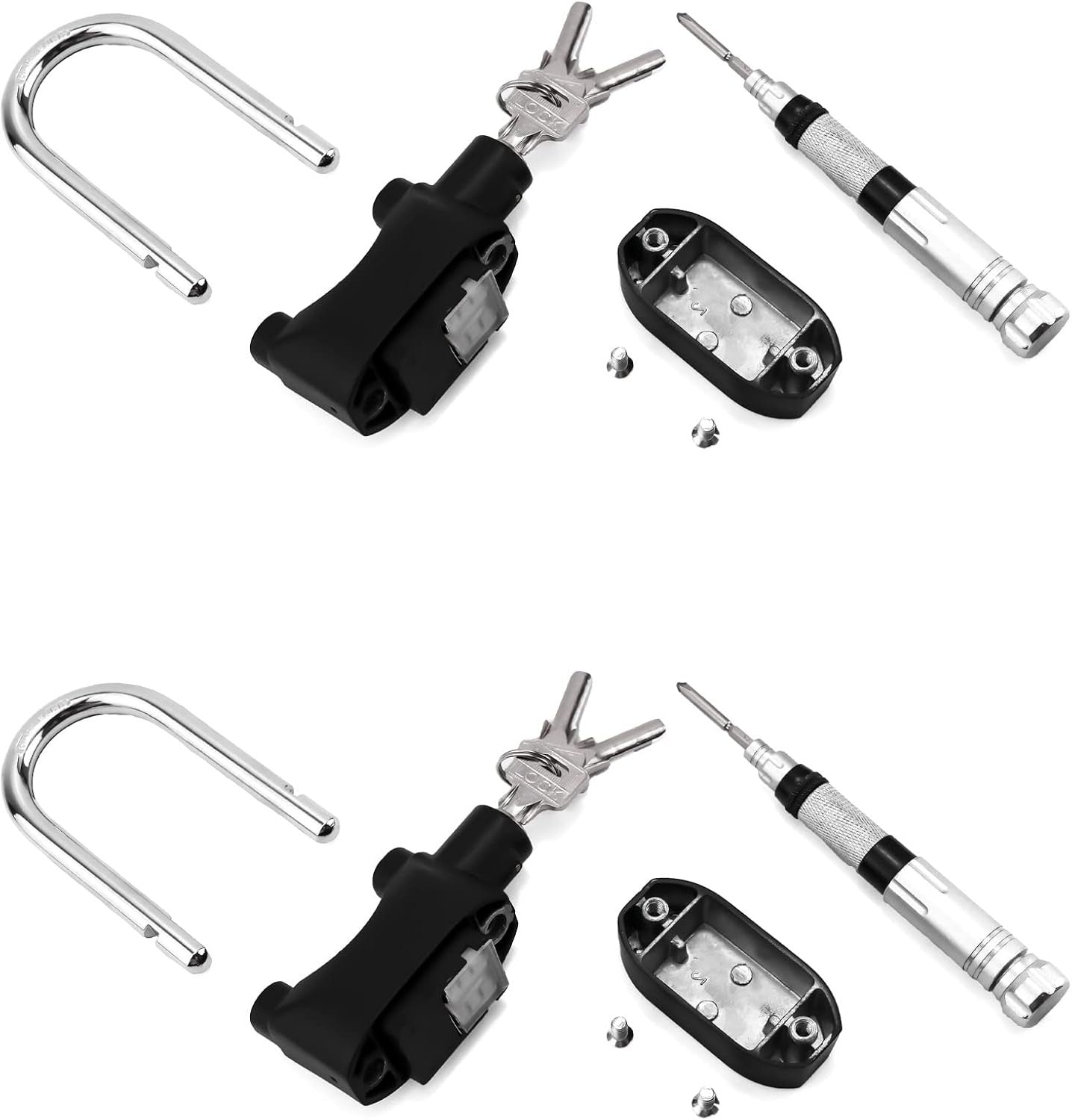 2 Pack Universal Security Siren Alarm Lock with 3 Keys, 110 Db Anti-Theft Securi