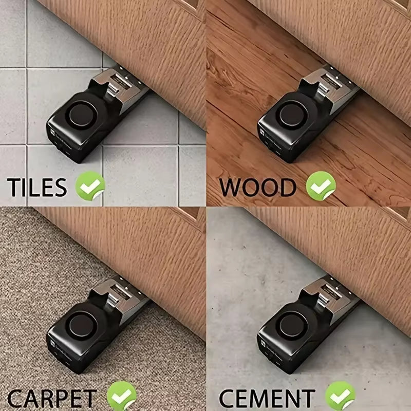 The Pocket Bodyguard™: 2-in-1 Double Protection Door Security Set (Red Lock + 120dB Alarm) - Fits 99% of Doors