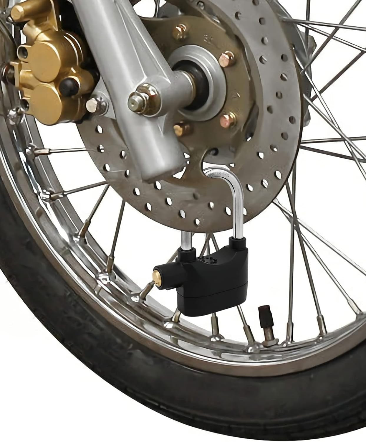 2 Pack Universal Security Siren Alarm Lock with 3 Keys, 110 Db Anti-Theft Securi