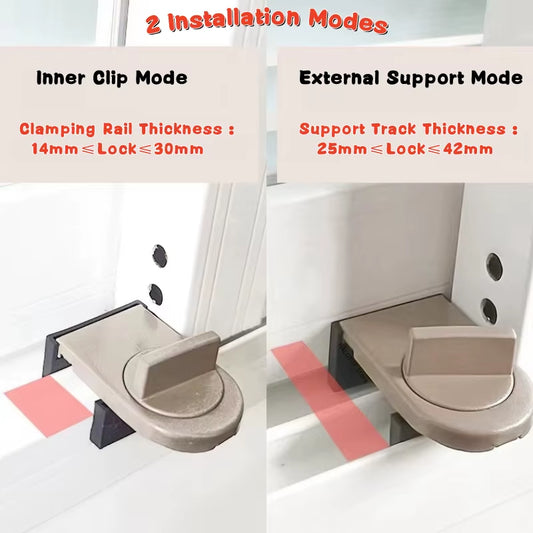 4Pcs Sliding Window Locks Sash Stopper Sliding Door Anti-Theft Lock Adjustable Buckle Windows Stopper Lock Child Safety Limiter