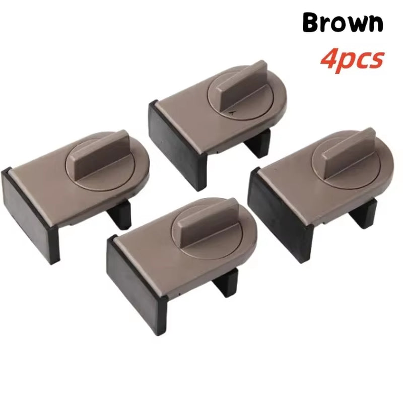 4Pcs Sliding Window Locks Sash Stopper Sliding Door Anti-Theft Lock Adjustable Buckle Windows Stopper Lock Child Safety Limiter