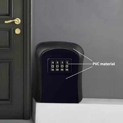 1Pc Wall-Mounted Key Storage Box, Password Key Box, Outdoor Resettable Secret Code Lock Safe Lock Box, Storage Safe