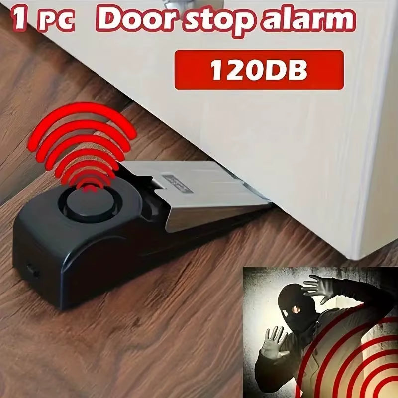 The Pocket Bodyguard™: 2-in-1 Double Protection Door Security Set (Red Lock + 120dB Alarm) - Fits 99% of Doors