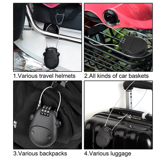Code Lock Anti-Theft Security Lock Telescopic Wire Rope Lock Wire Cable Combination Lock Motorcycle Helmet Code Lock
