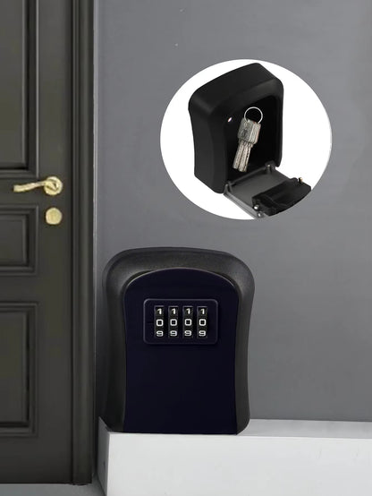 1Pc Wall-Mounted Key Storage Box, Password Key Box, Outdoor Resettable Secret Code Lock Safe Lock Box, Storage Safe