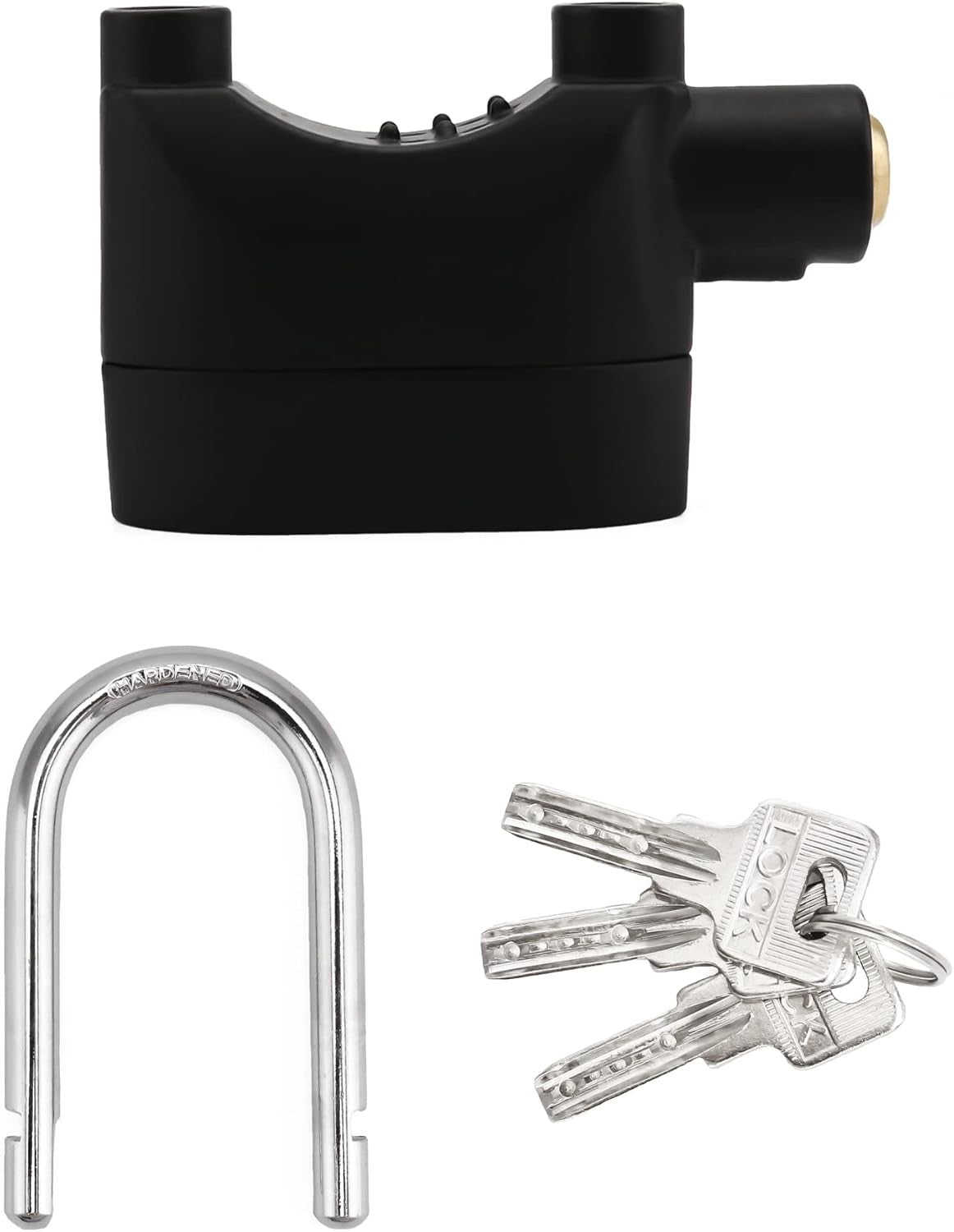2 Pack Universal Security Siren Alarm Lock with 3 Keys, 110 Db Anti-Theft Securi