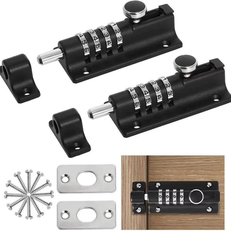 Security Zinc Alloy Anti-Theft Bolt Mechanical Digital Combination Code Lock Wooden Door Storage Cabinet Tongue Cam Lock