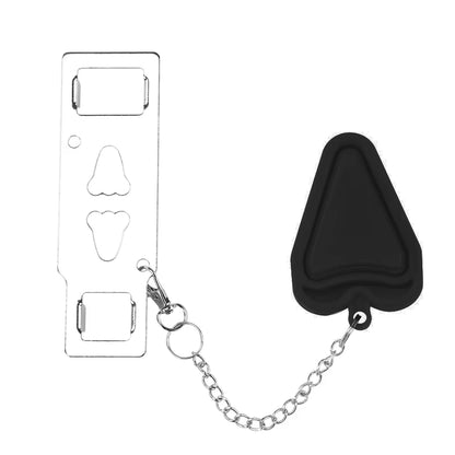 Security Portable Door Lock Latch No Drill Manual Hotel Room Devices for Add Security Holes Removable for Travel Safety