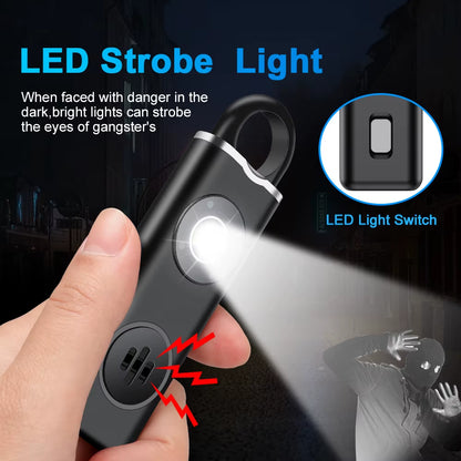 Hollarm Siren Self Defense Personal Alarm for Women, Children, Elderly 130Db Loud Rechargeable Keychain Alarm with LED Light