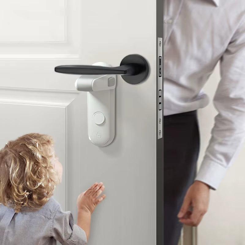 Child Safety Door Handle Lock Pet Room Door Handle Lock Protection Baby Door Handle Lock Easy to Install and Use