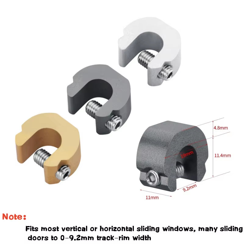 New 3/5/10Pcs Aluminum Alloy Window Lock Stopper Sliding Door Window Limiter Sliding Sash Stopper Anti-Theft Child Safety Locks