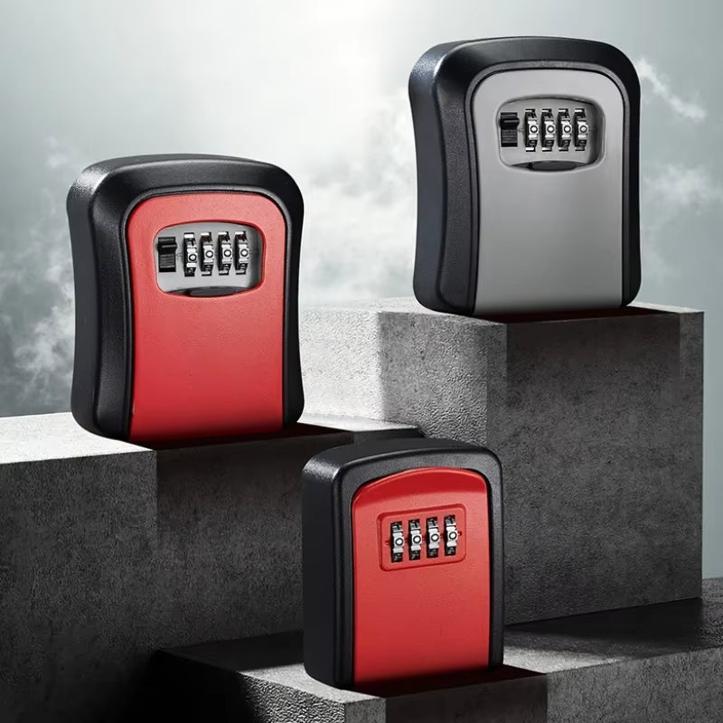 1Pc Wall-Mounted Key Storage Box, Password Key Box, Outdoor Resettable Secret Code Lock Safe Lock Box, Storage Safe
